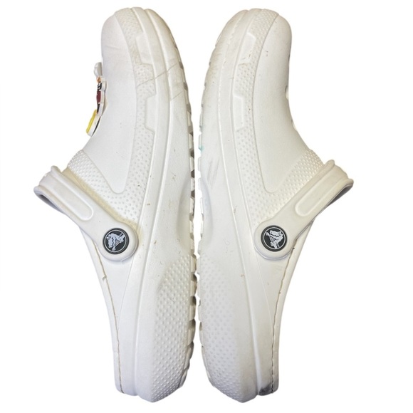 Crocs Classic Faux Fur Lined White Dual Comfort Clog Shoes Womens 9 Mens 7 - Picture 5 of 12